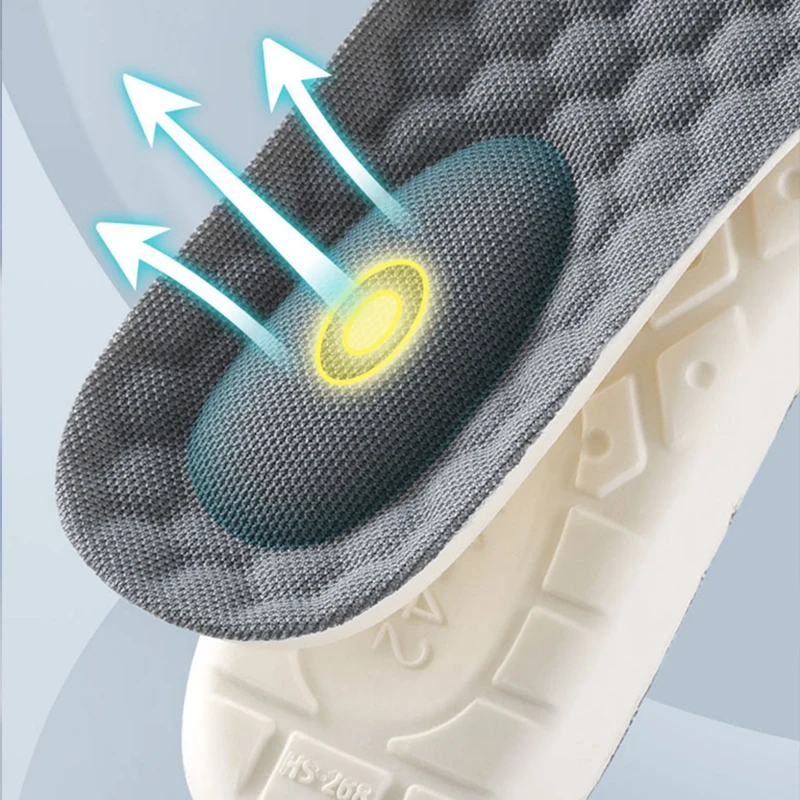 6pcs Sports Shoes Insoles Super Soft Running Insole for Feet Shock Absorption Baskets Shoe Sole Arch Support Orthopedic Inserts