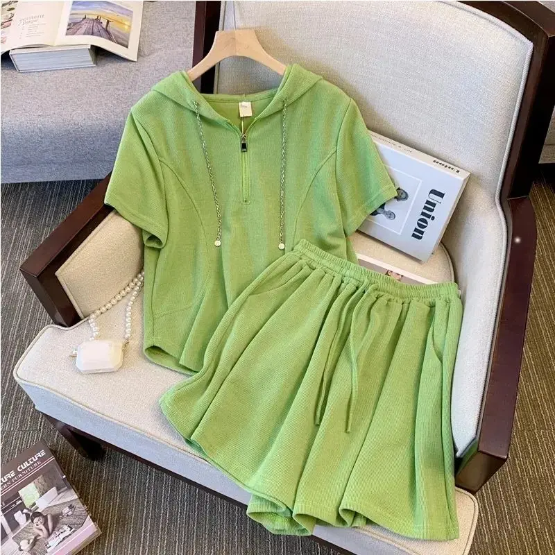 Женские летние повседневные костюмы из хлопка и льна с шортами, Женский однотонный комплект из рубашки и шортов, наряд, женские брюки, спортивный костюм, костюмы G343