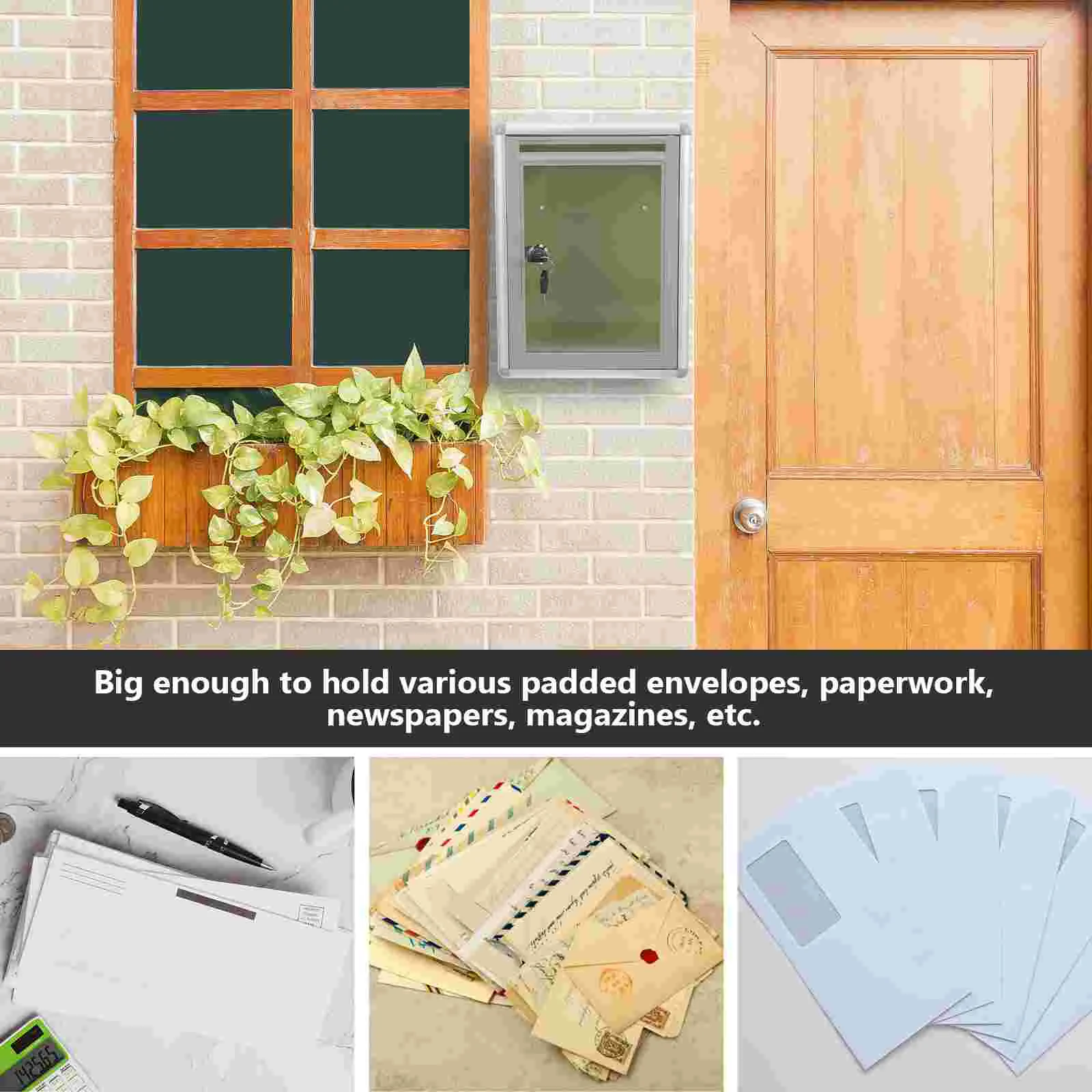 Прозрачный почтовый ящик Официальная настенная подставка для журналов с замком