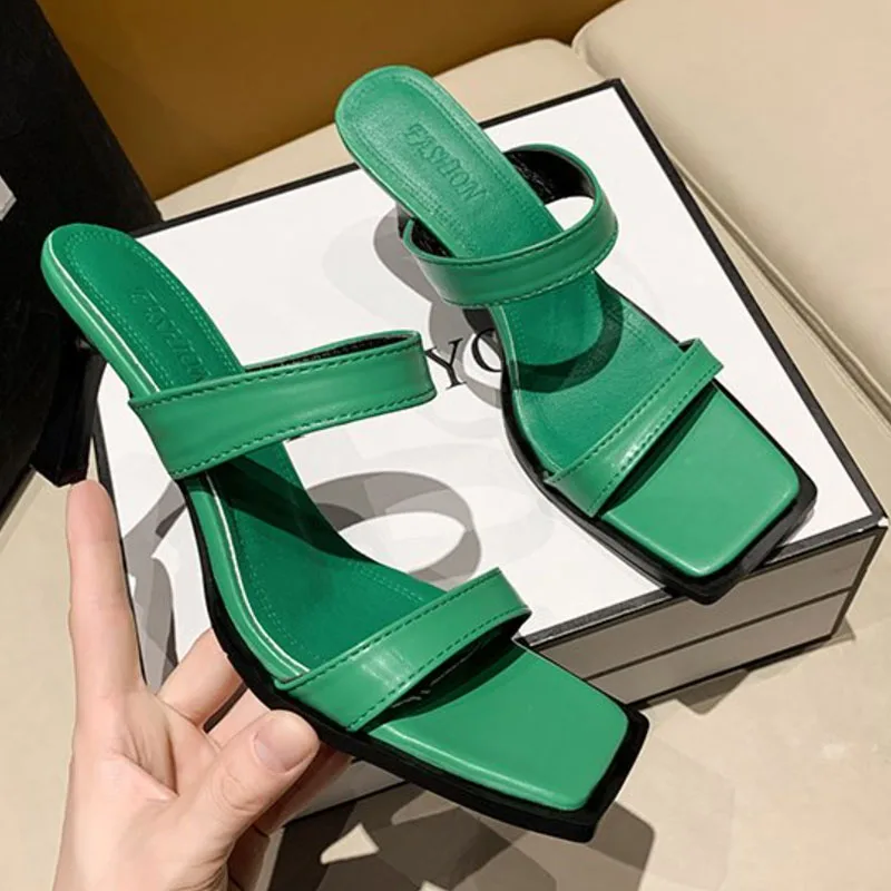 

Women Shoes High Heels Slippers 2022 Summer Sandals New Brand Women Stilettos Party Pumps Mujer Shoes Dress Slingback Slides
