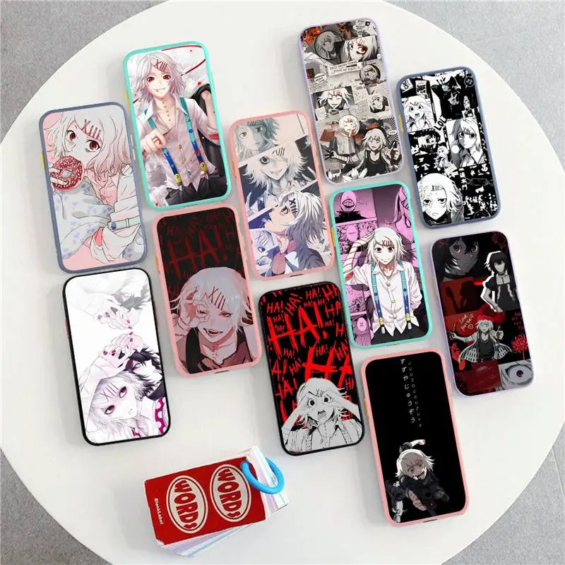 

Anime JUUZOU SUZUYA Tokyo Ghouls Phone Case for iPhone X XR XS 7 8 Plus 11 12 13 pro MAX 13mini Translucent Matte Case