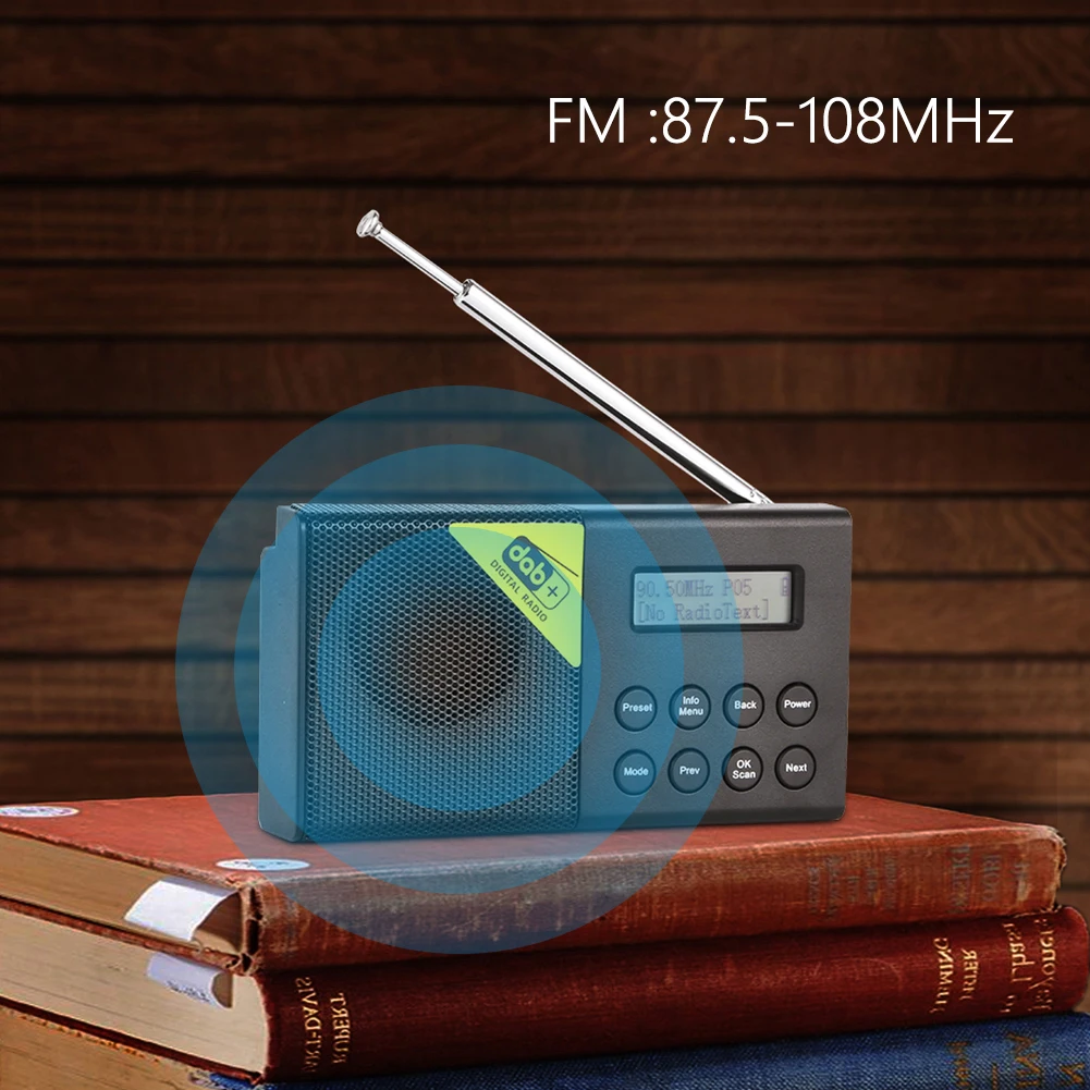 Портативный цифровой радиоприемник DAB/DAB +/FM 3 5 мм стерео Bluetooth будильник с