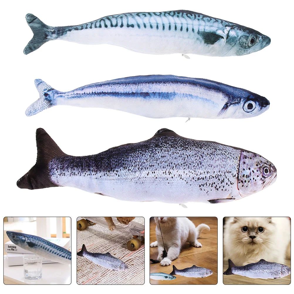 

Entertain Yourself Cat Toys Interactive Cute Fish Shaped Teasing Kittens Teething