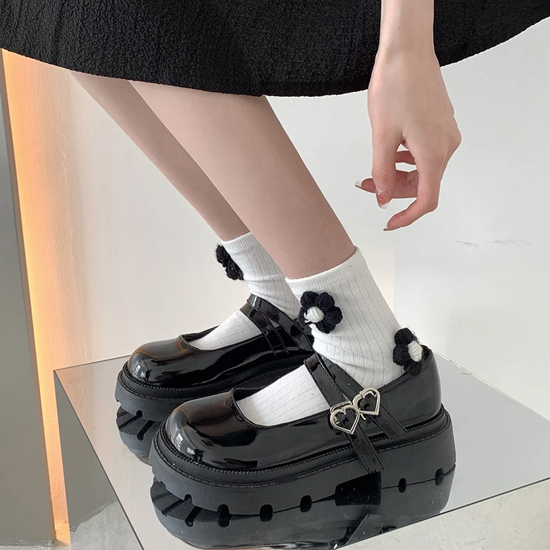 

Womne's Shoes for Women Japanese Mary Jane Vintage Girls Students JK Uniform High Heel Platform Shoes Cosplay Plus Size Zapatos
