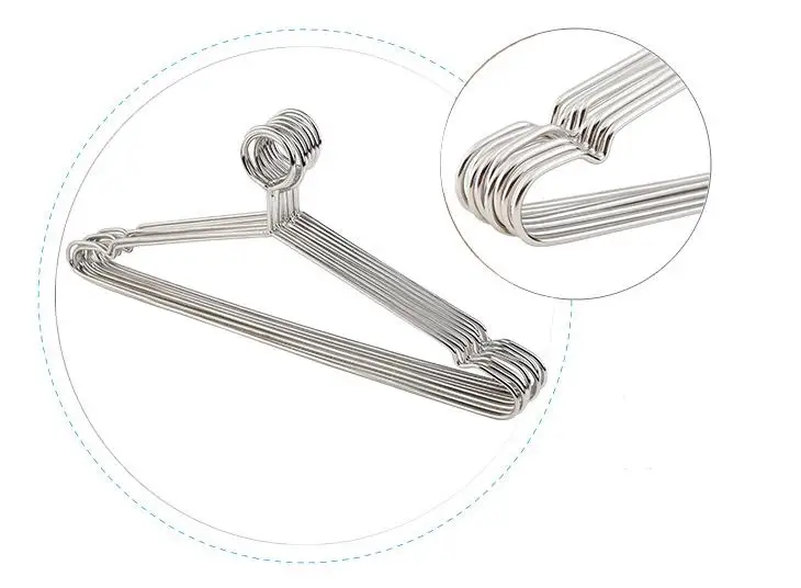 

100pcs Anti-theft Stainless Steel Clothes Hanger with Security Hook Metal Clothing Hanger for Hotel Used Closet Organizer