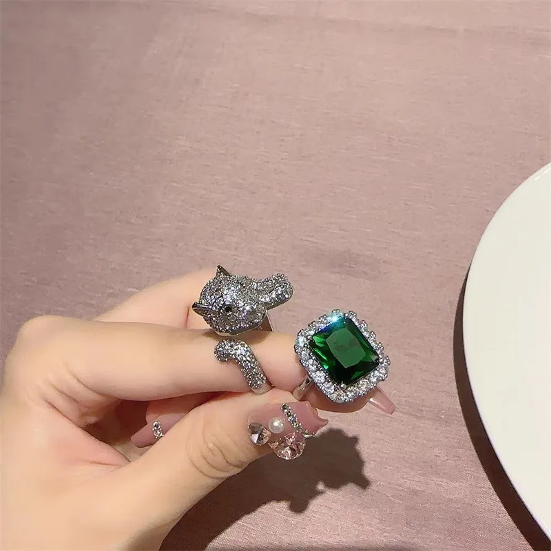 Роскошное кольцо с темпераментом во французском стиле ретро женское леопардовым