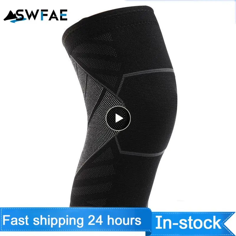 

New Sports Kneepad Men Pressurized Elastic Knee Pads Support Fitness Gear Basketball Volleyballsweat Absorption Protector