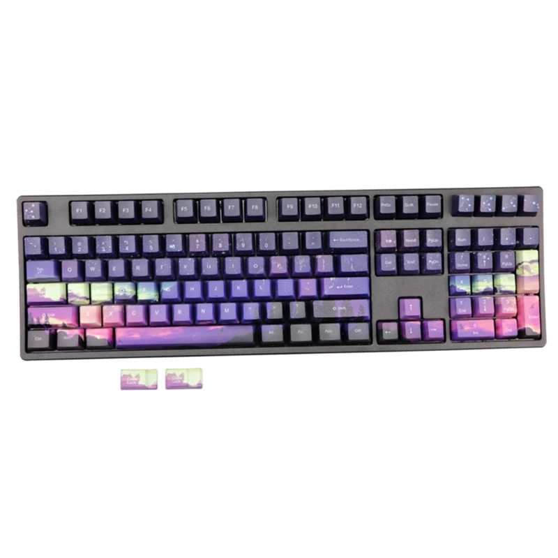 

Keycaps Dawn-Light Theme Keycap Set 110-Key 71-Key OEM PBT Five-SidesSublimation For Mechanical Keyboard Keycap Replace