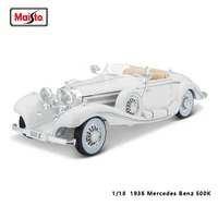 maisto 118 1936 mercedes benz 500k brand alloy car model static die casting model collection gift toy gift giving