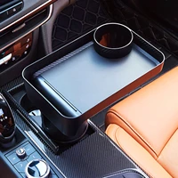car cup holder expander adjustable 360 degree rotation cup holder tray anti slip square food eating tray table car accessories