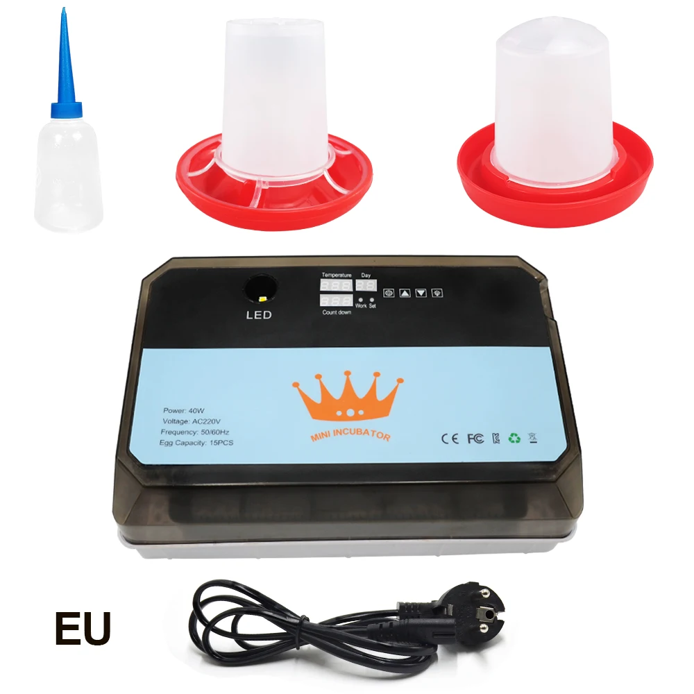 Инкубатор для яиц 220 В 15 инкубатор перепелов цыплят домашней птицы