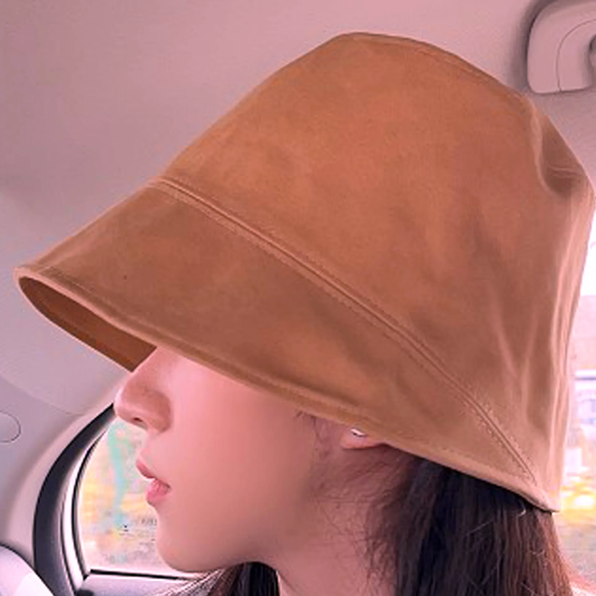 Women's Sun Hat Bucket Basin Cap Female Solid Color Clear New Hundred Take Sun Cap Free Shipping