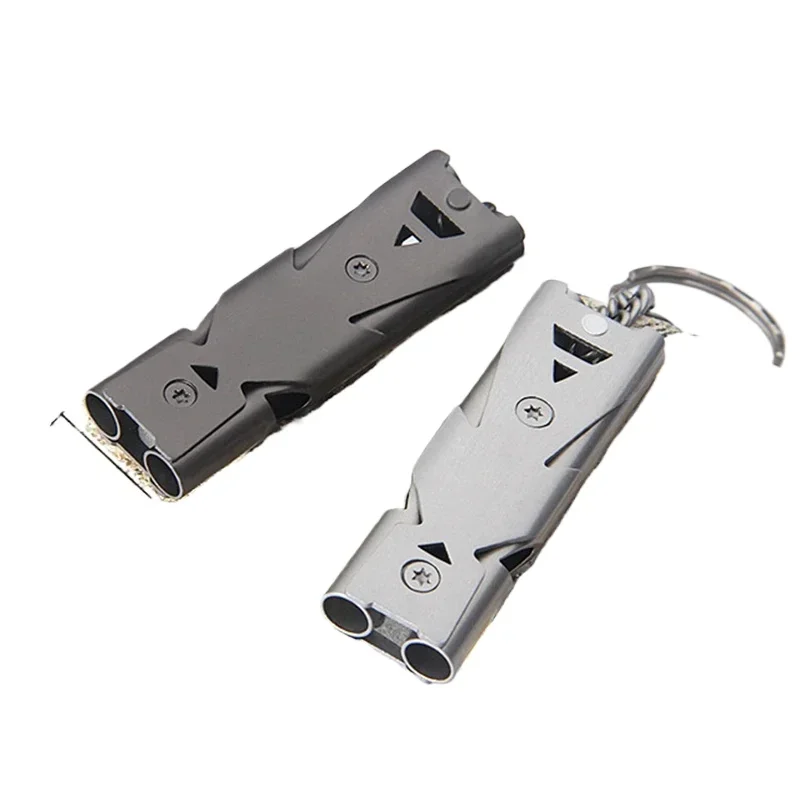 Портативный свисток 180 дБ двойная трубка из алюминиевого сплава спасательный