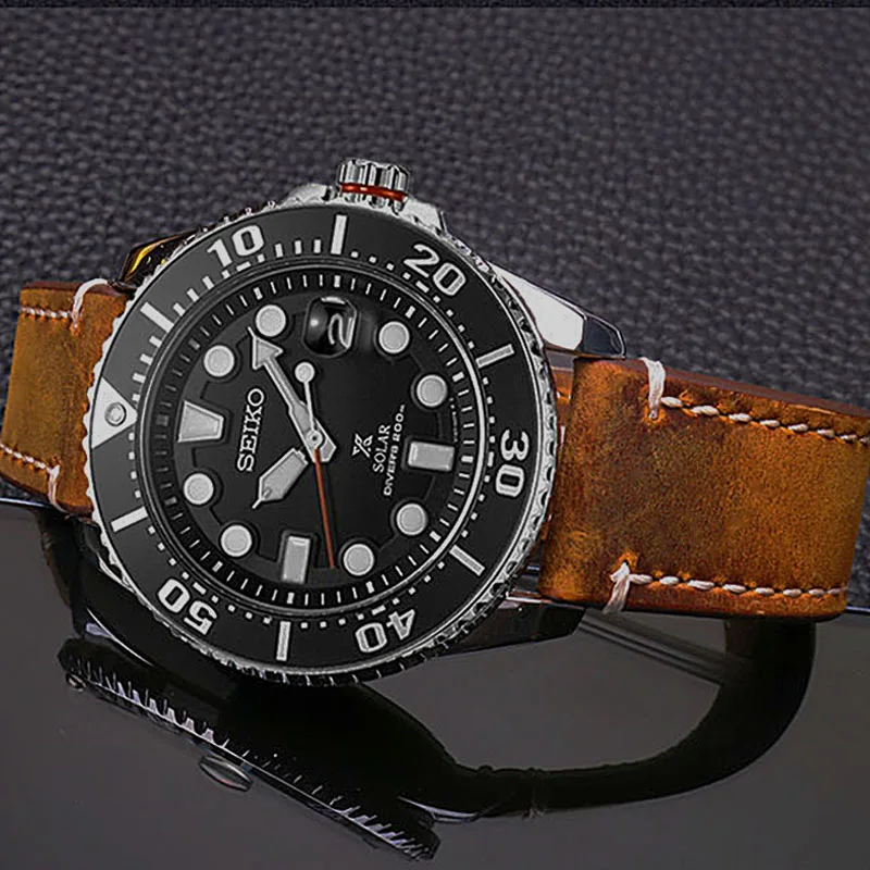 Top Grain Genuine Leather Watch Band Strap Quick Release Watch Bands 20mm 22mm Handmade Vintage Watchbands