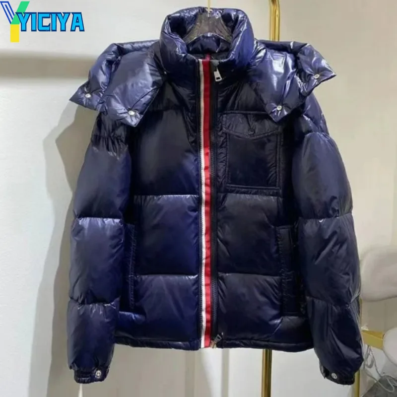 

YICIYA hooded jacket Monc brand black oversize hood bomber women winter High quality Varsity Female American Jackets coat 2024