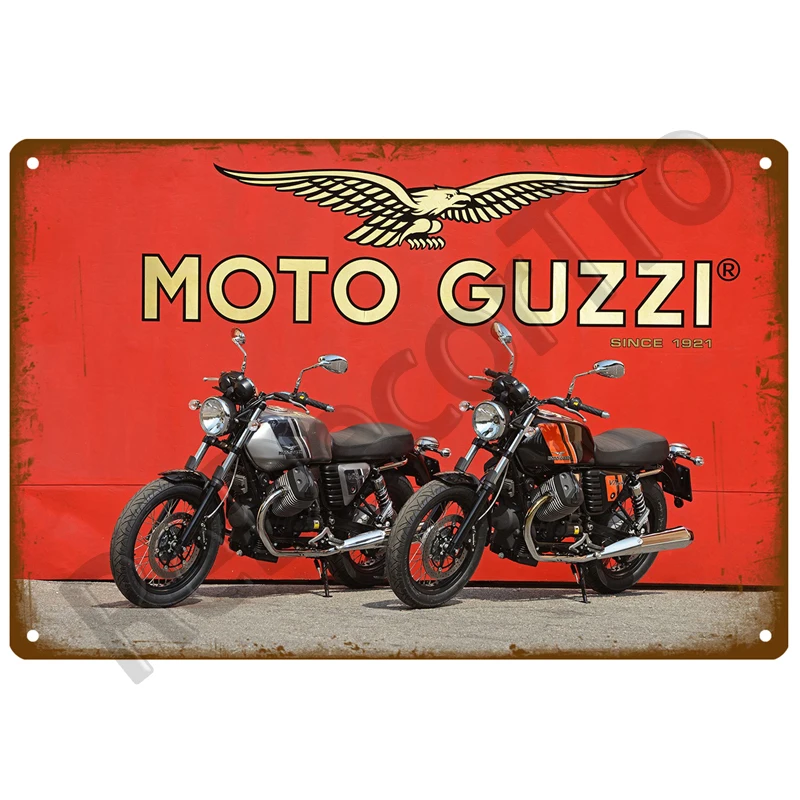 

Металлическая вывеска Moto Guzzi