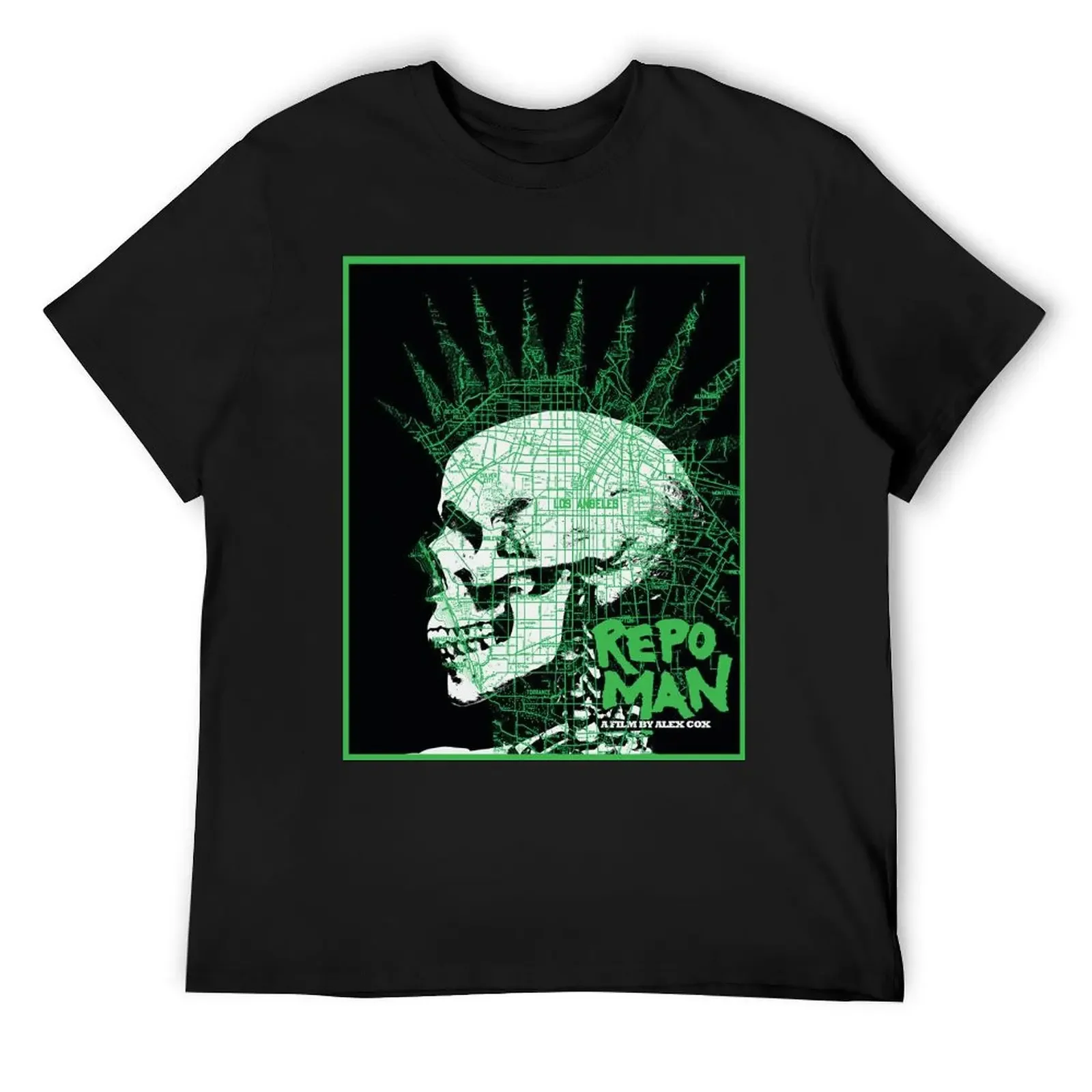 Футболка с изображением Repo Man LA Map уличная одежда мужские рубашки рисунком аниме