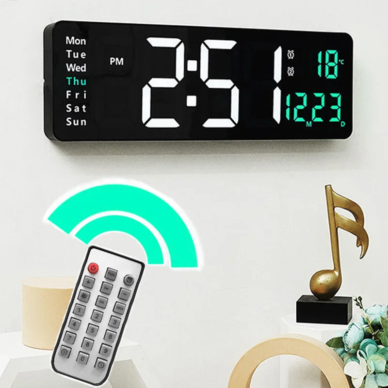 

Wall Clock Remote Control 16inch Football Living Room Decoration Mute Wall Clocks Modern LED Watches Large Wall Clock Wall Decor