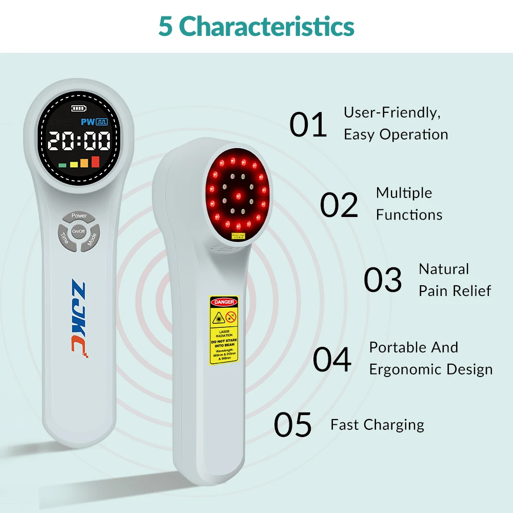 ZJKC Холодный лазер устройство для терапии красным светом хиропрактика лазерная