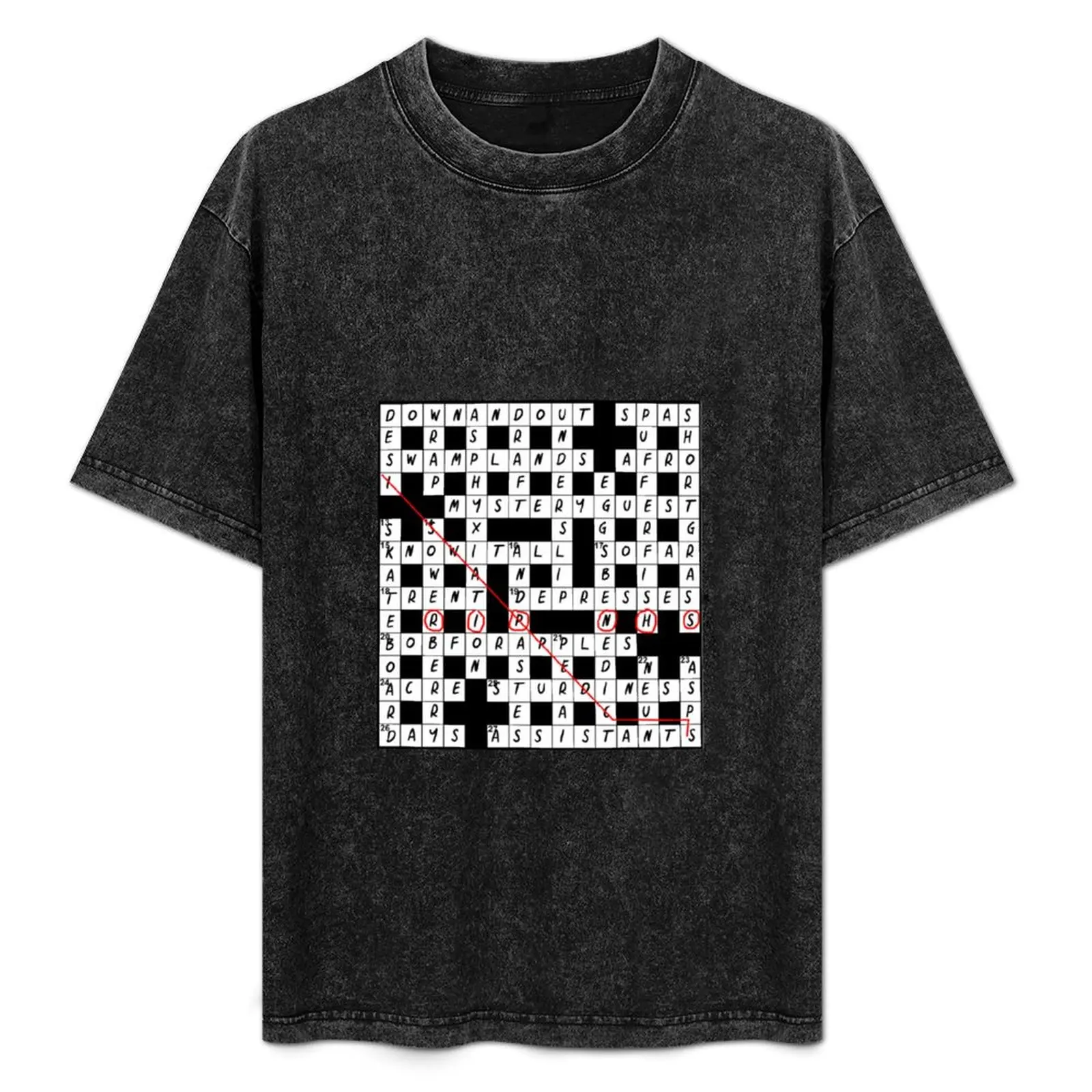 Фото Внутри No 9. - Riddle of the Sphinx Crossword (с крови) Футболка летняя одежда футболки оверсайз мужские рубашки мужские №1