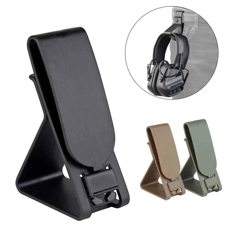 

Tactical Headset Hang Buckle Universal Quick Release Mobile Phone Holder Molle Hook Clip Clamp for Hunting Waist Belt Girdle