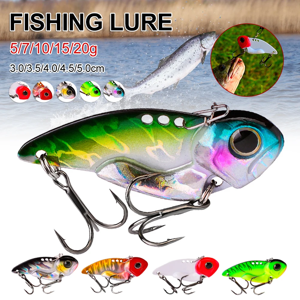 

5pcs Fishing Lure Sinking Vibration Baits Artificial Metal Hard Bait Lifelike Swimbait For Saltwater Freshwater Fishing Tackle