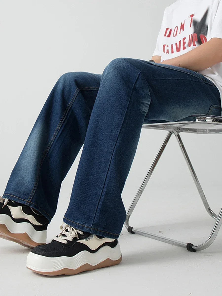 2024 мешковатые джинсовые брюки мужские с широкими штанинами джинсы оверсайз