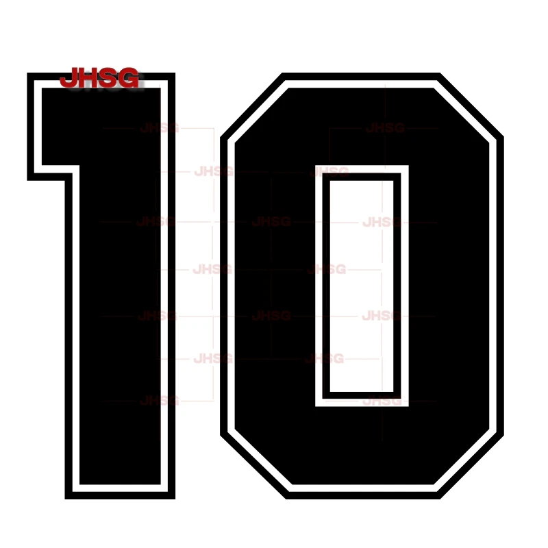 JHSG No. 10-цифровая автомобильная наклейка светоотражающая забавная виниловая на