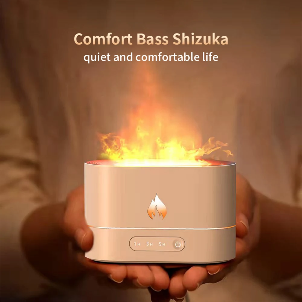 Ультразвуковой USB-увлажнитель воздуха Volcano диффузор эфирного масла с пламенем