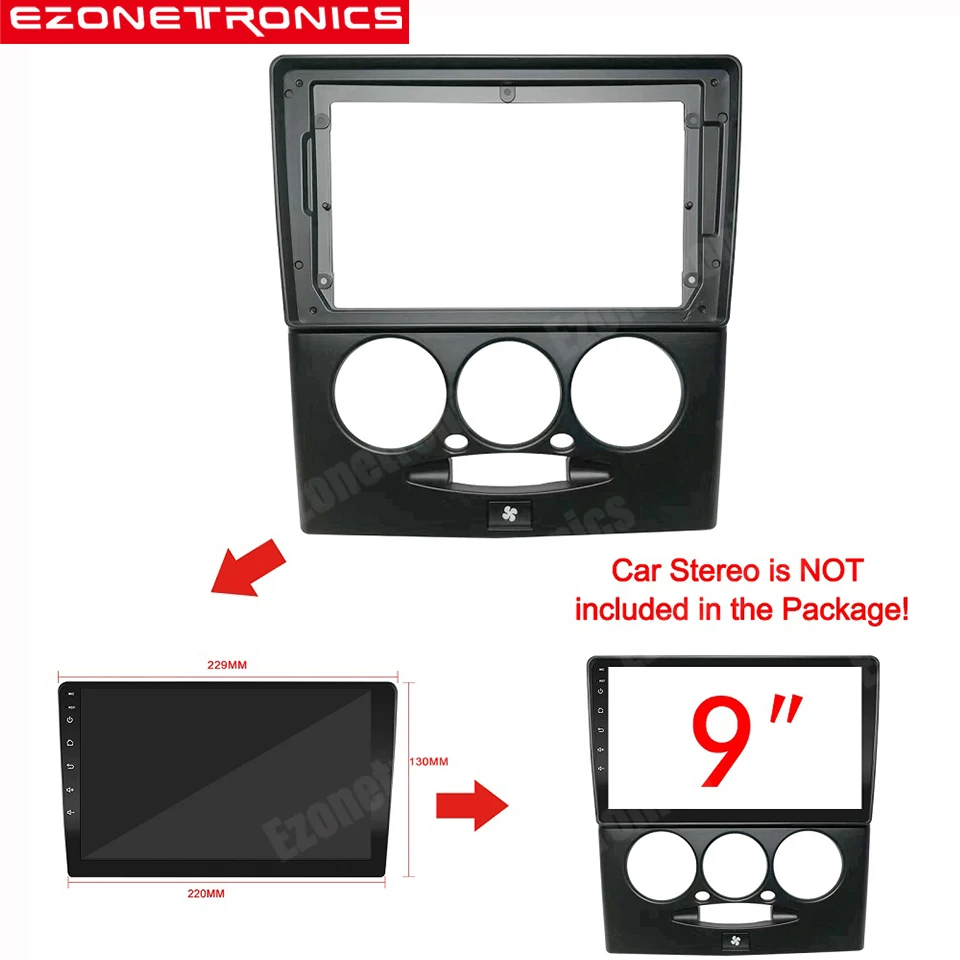 Панель Facia 9 дюймов для Kia Pride 2015-2018 1-2Din рамка автомобильного DVD-плеера аудио