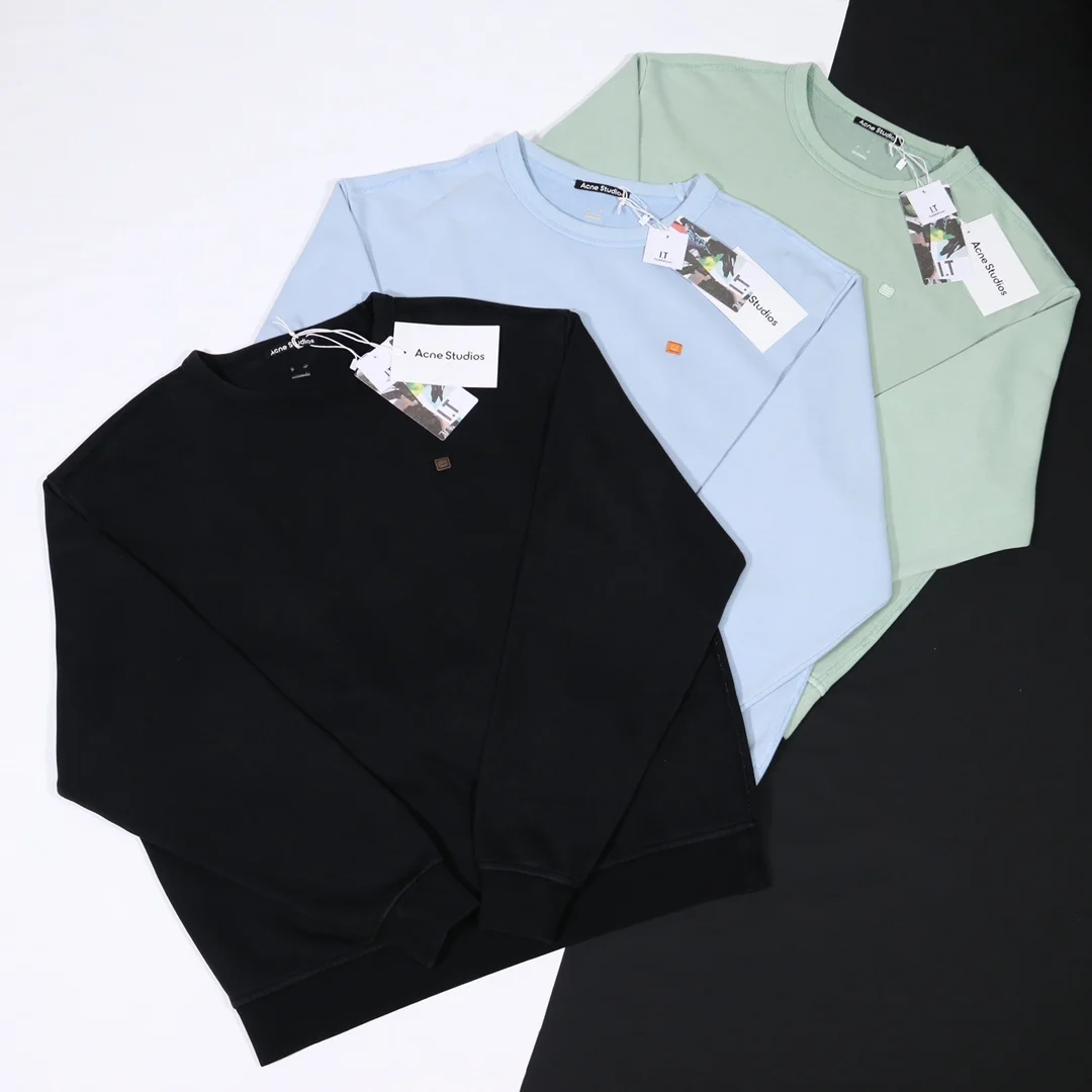 

Студия 22F/w акне Новый улыбающееся лицо уличный дизайн ощущение ленивого ветра Универсальный Повседневный свитер толстовки свитшоты