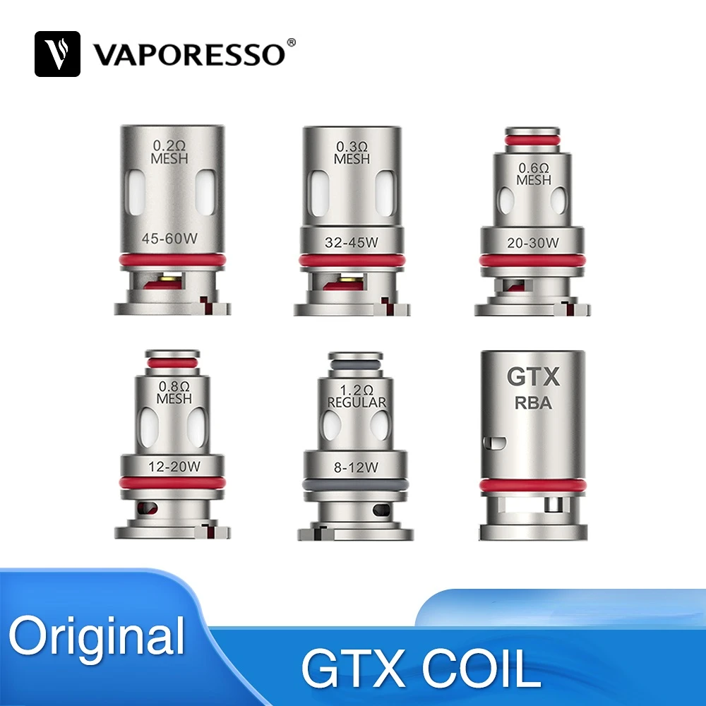 

100% оригинальная испарительная катушка Vaporesso GTX 0,2/0,3/0,6/0,8 Ом катушка испарителя для Target PM80 TARGET PM40 NANO KIT