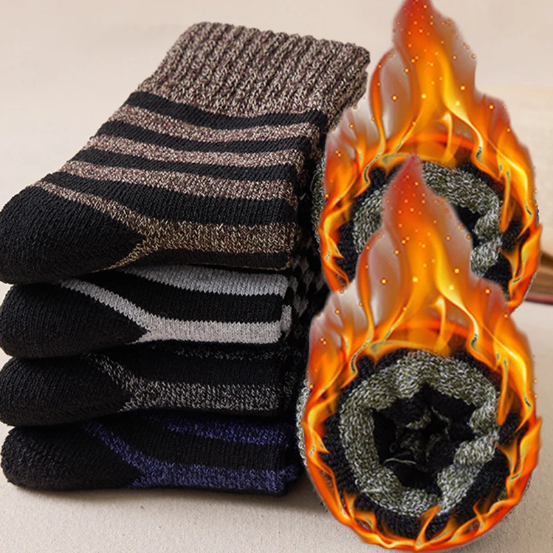 

1Pair Thicken Wool Socks Men High Quality Towel Keep Warm Winter Socks Cotton Christmas Gift Socks for Man Thermal Calcetines