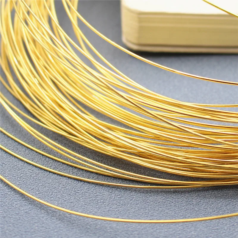 50cm Solid 925 Sterling Silver Gold-plated Wire DIY bracelet Necklace Earrings Fine Jewelry Making Finds And Components