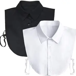 Imported Women Cotton Fake Collar Decoration Blouse Detachable Shirt Collar Sweater False Collars Lapel Top W