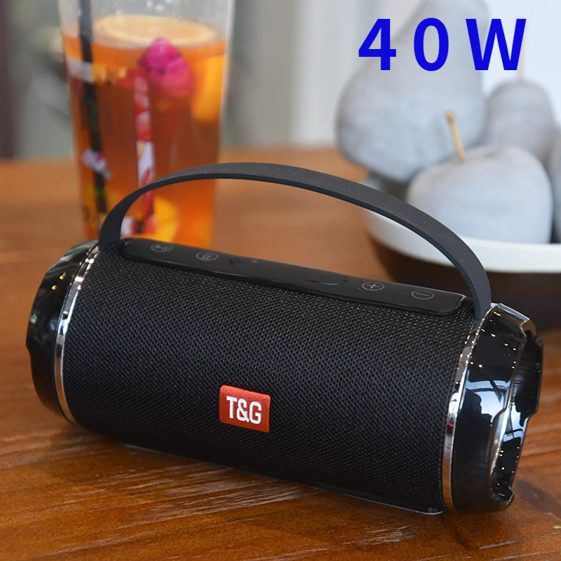 

TG116C 40W TWS Outdoor Waterproof Portable High Power Bluetooth Speaker Wireless Sound Column Subwoofer Music Center 3D Stereo R