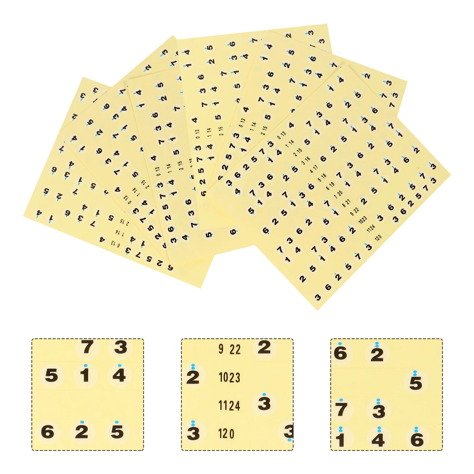 7 шт. наклейки на гриф гитары номер наклейка