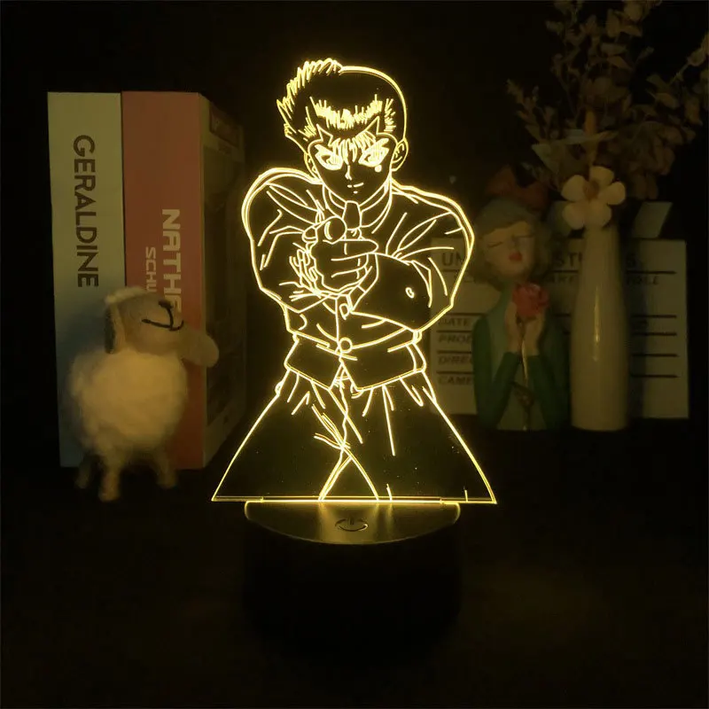 

Yuyu Hakusho 3d Led Lamp For Bedroom Manga Night Lights Anime Action Figure Room Decor Cute Children's Gift Luces