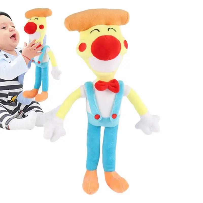 35 см Kawaii пицца башня плюшевые игрушки милые мягкие клоуны плюшевые куклы с синими комбинезонами подарок на день рождения Домашний Декор Куклы
