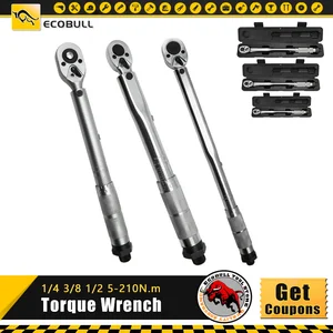 Набор инструментов динамометрический ключ для велосипеда 14 38 12 Квадратный привод 5-210N.m двухсторонний точный Трещоточный ключ для ремонта гаечного ключа ручные инструменты