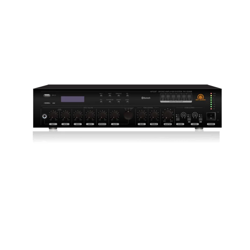 

RH-AUDIO 5 Zone Mixer PA Amplifier with USB BT MP3 for BGM System