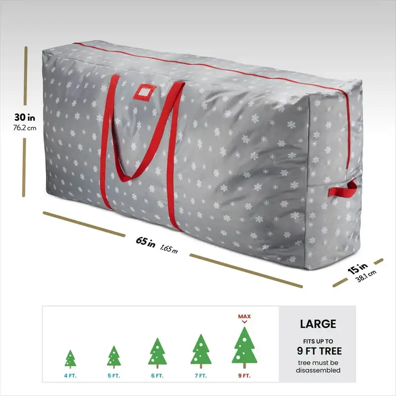 

Storage Bag 9 ft, Wreath Storage Bag 30", Ornament Storage Box Holds 64, (3 PC SET)Holiday Friendly Design, Holiday Storage set