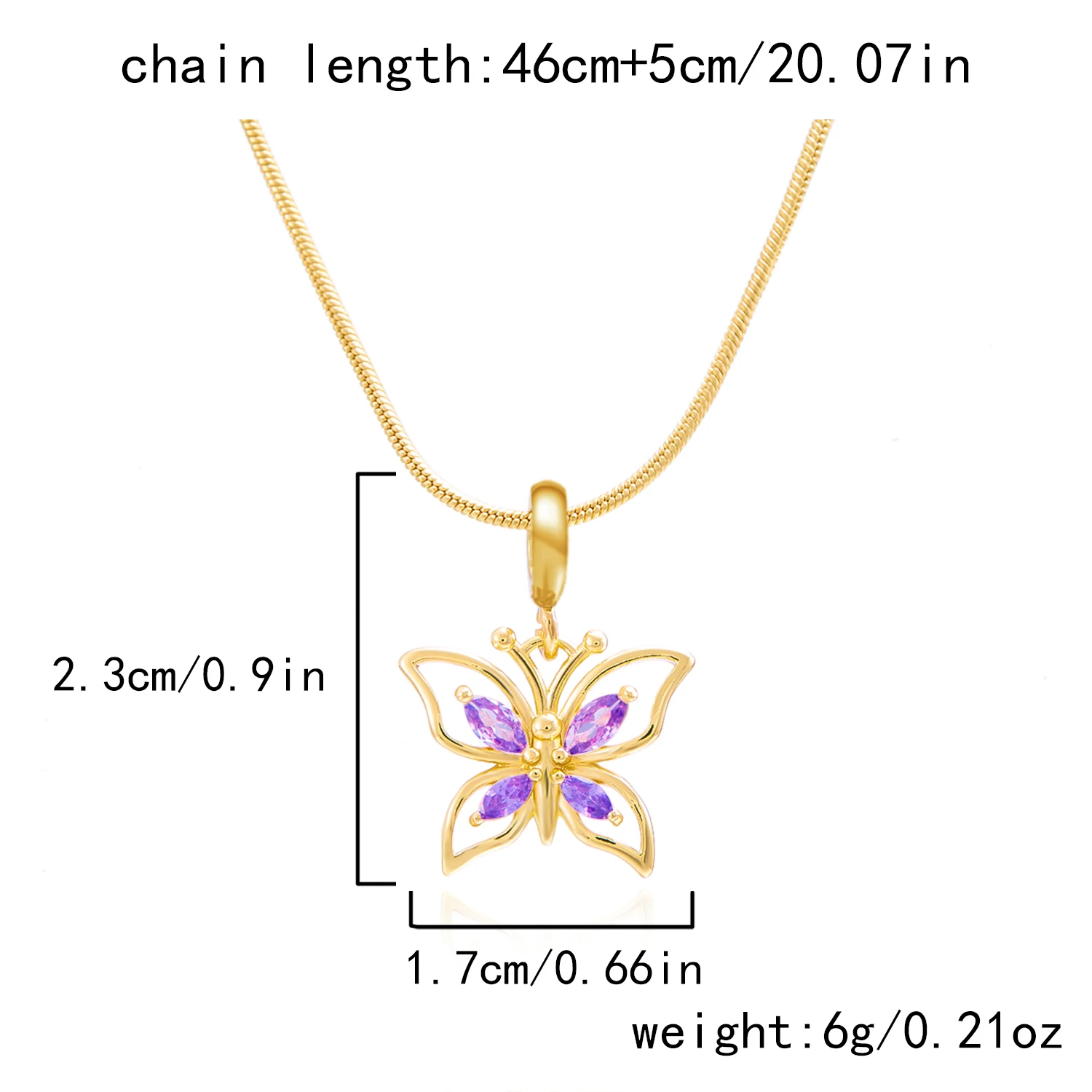 Женское ожерелье с подвеской-бабочкой золотистого цвета