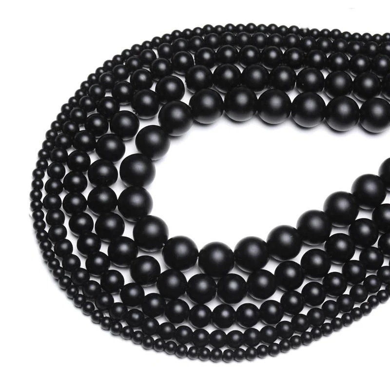 5А матовые натуральные черные Агаты для изготовления ювелирных изделий своими