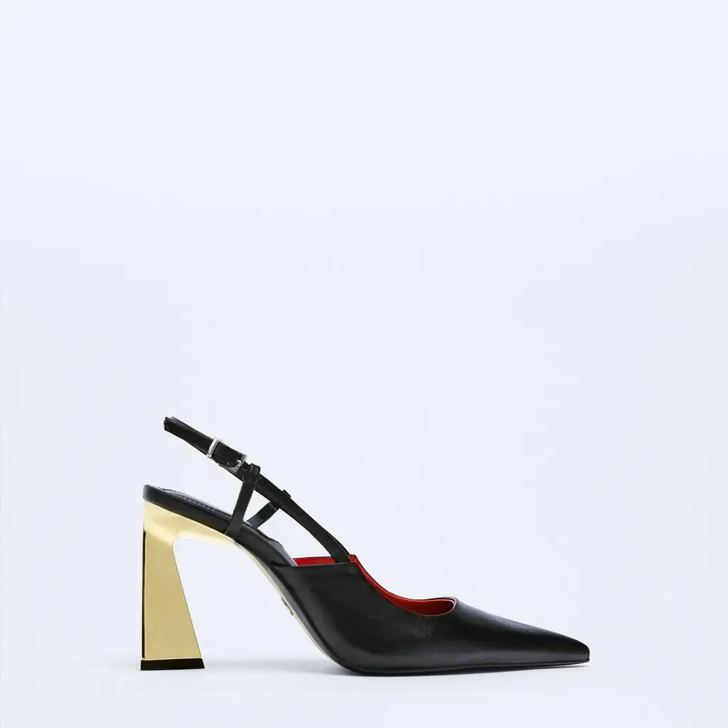 Женские босоножки на высоком каблуке с острым носком | Обувь