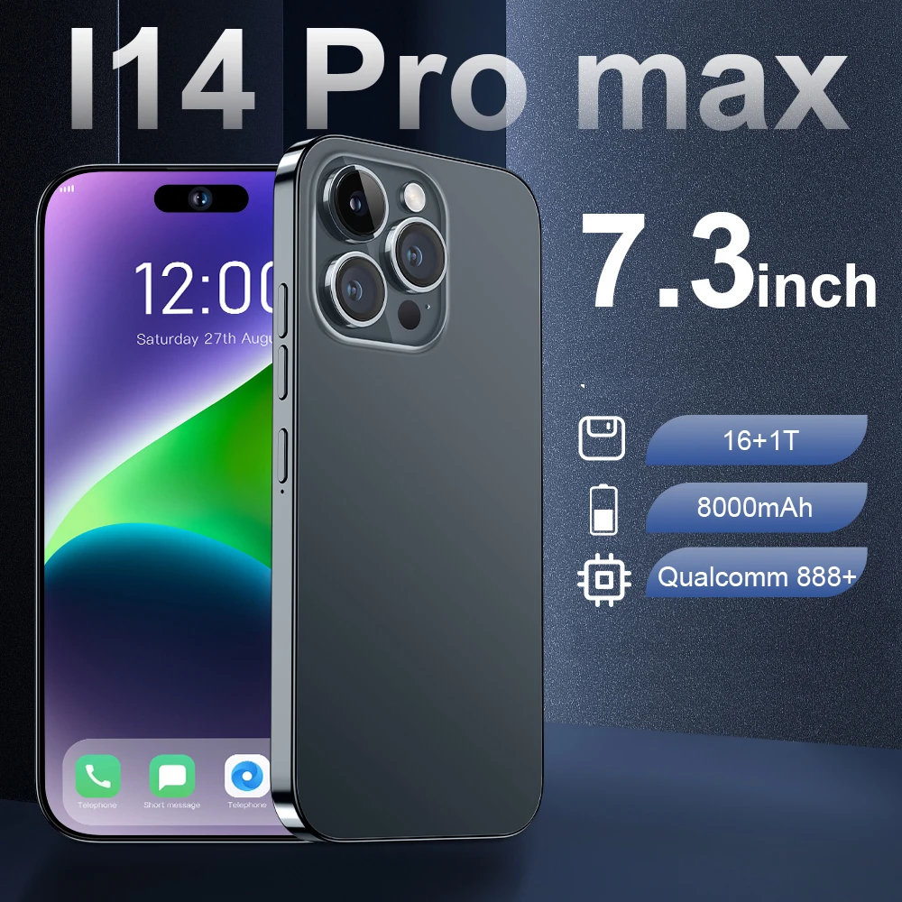 

Смартфон I14 Pro Max, 7,3 дюйма, 16 + 1 ТБ, 8000 мАч