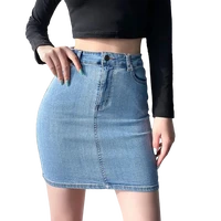 sexy denim skirt women korean summer pencil blue slim skirts ladies office sexy mini jeans skirt vestidos mujer verano