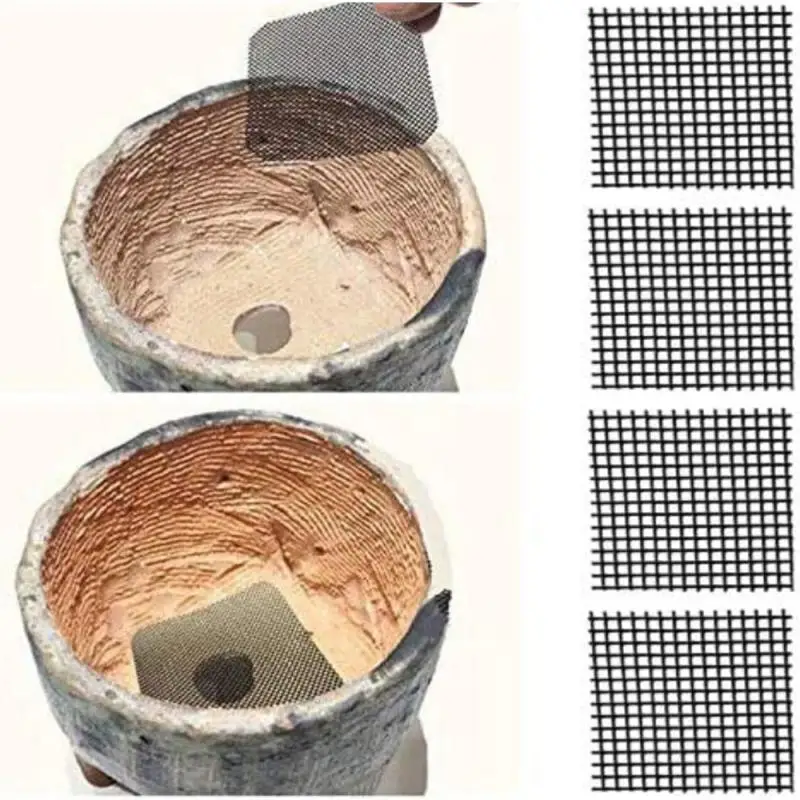 

Flowerpot Mesh Mat Leak-proof Mesh Flowerpot Bottom Hole Gasket Soil Pot Bottom Gasket Flower Pot Mat Square