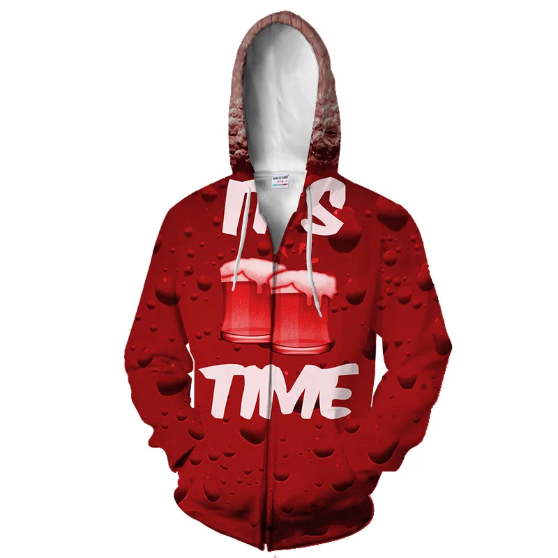 

Mens Hooded zip-up 3D Printed water-drop Kids Winter Coat Zipper Hoodies Woman Sweatshirts Girl Clothing Y2k Vintage
