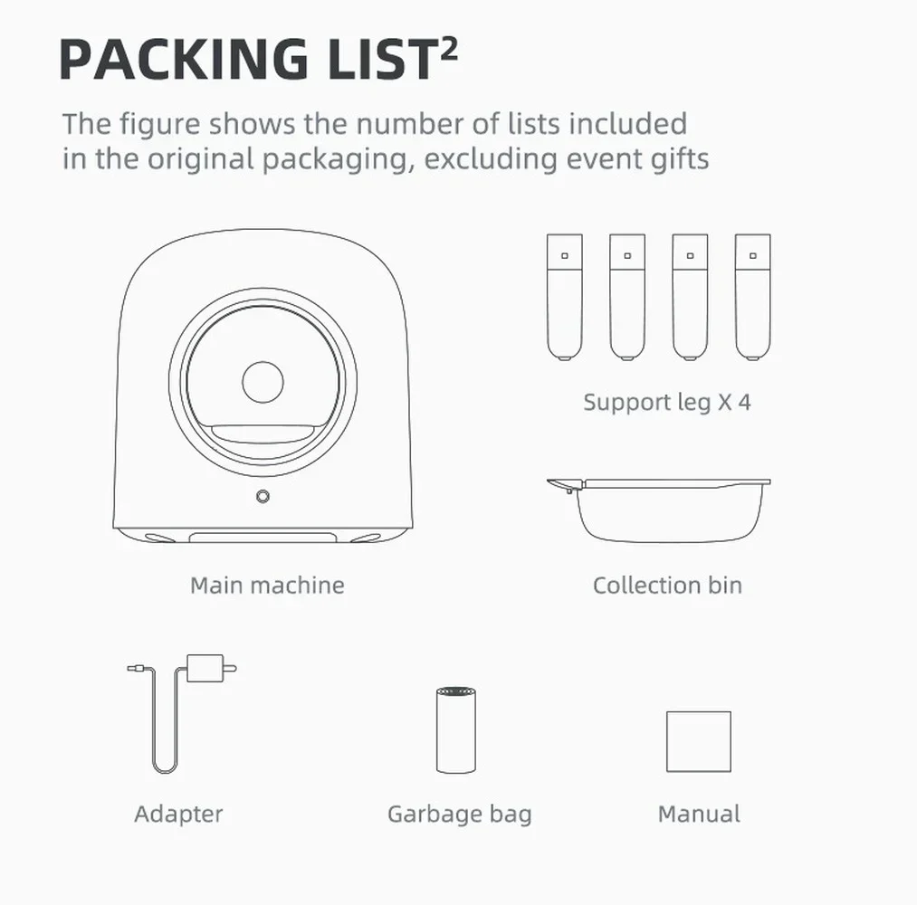 Автоматический умный ящик для кошачьего туалета с поддержкой Wi-Fi дистанционное